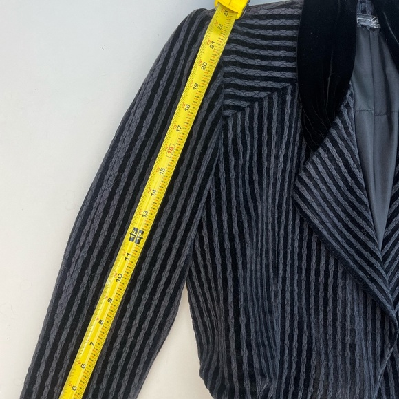 Dimitri Couture Blazer - Black velvet striped 8 vintage - Excellent condition! - Picture 12 of 15